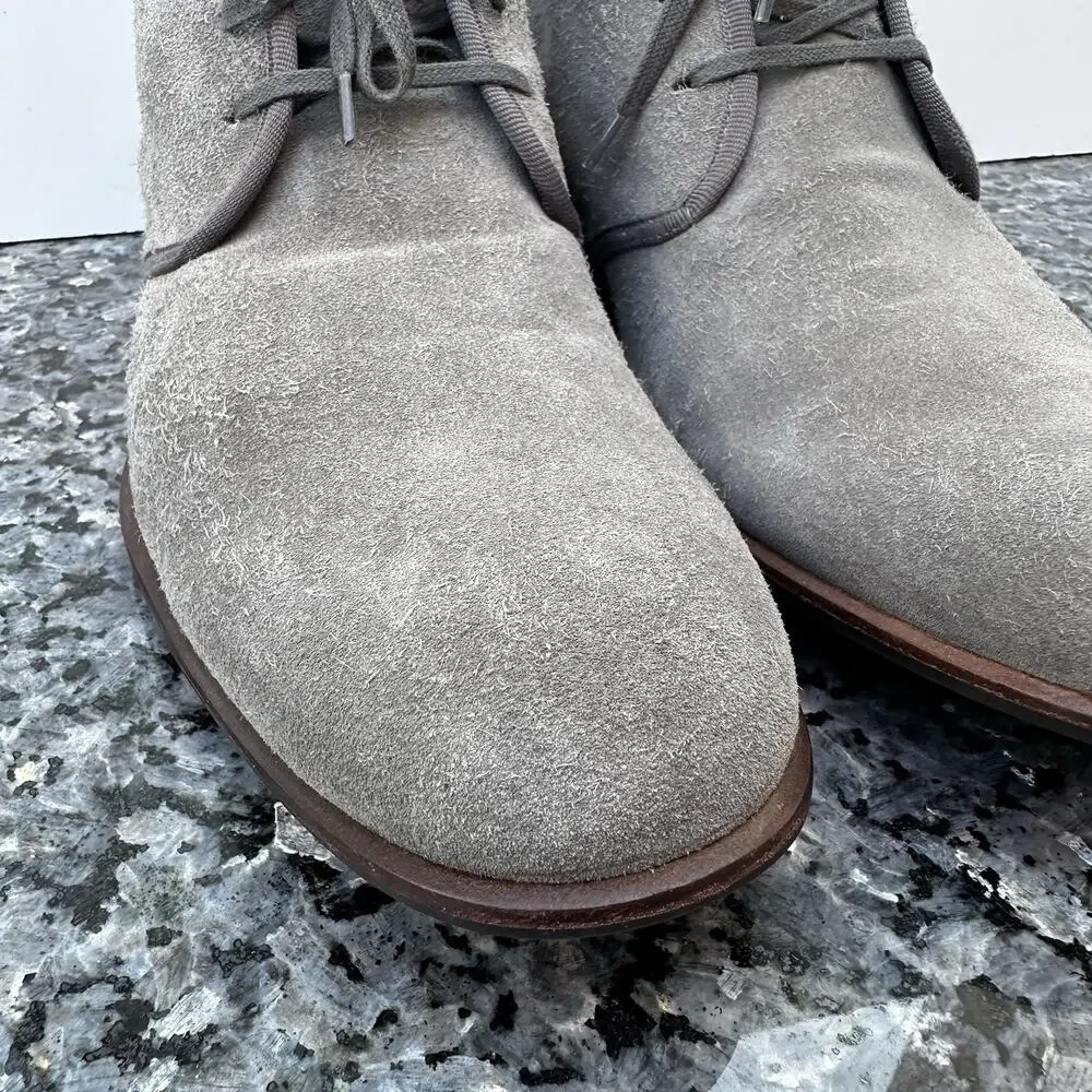 John Varvatos Star USA Men's Suede Chukka Boots Lace Up Ankle Shoes 10.5